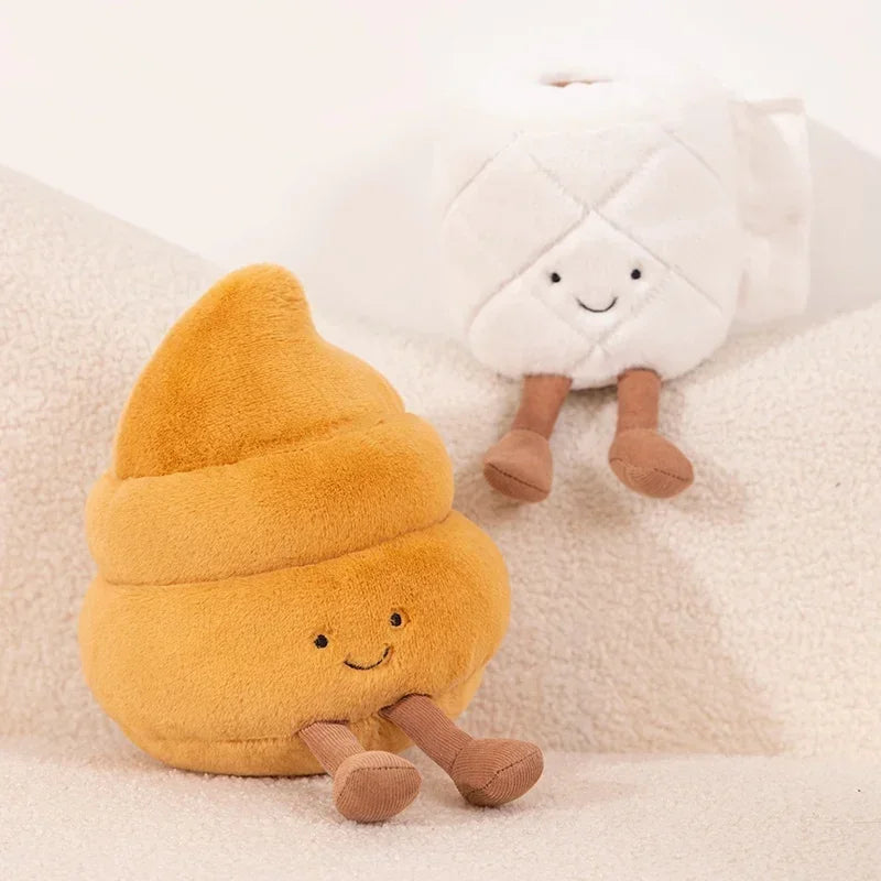 Toilet Buddies Poop Tissue Plunger Plushie Collection-Enchanted peach