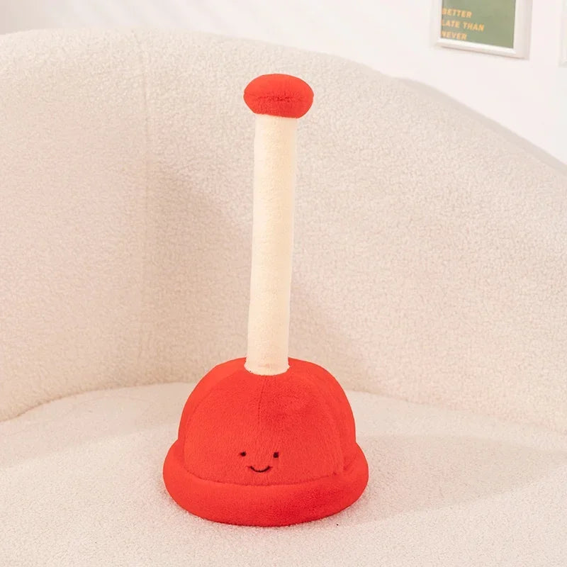 Toilet Buddies Poop Tissue Plunger Plushie Collection-Enchanted peach