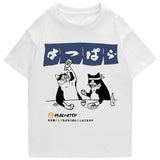 Two Cats Drinking at Japanese Bar Unisex Tee-Enchanted peach