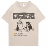 Two Cats Drinking at Japanese Bar Unisex Tee-Enchanted peach