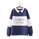 Two-Tone Blue Gray Trip Bears Unisex Sweatshirts-Enchanted peach