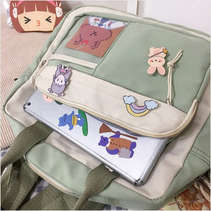 Two Tone Brown Bear Kawaii Side Bag-Enchanted peach