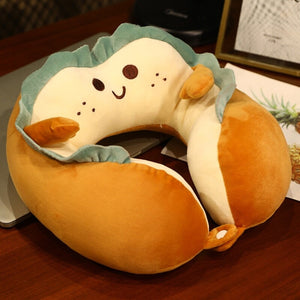 U-Shaped Travel Neck Support Pillow Kawaii Edition-Enchanted peach