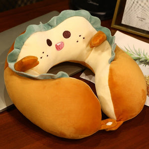 U-Shaped Travel Neck Support Pillow Kawaii Edition-Enchanted peach