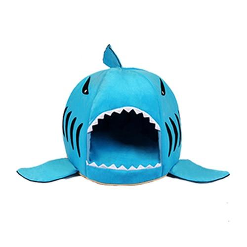 Warm Cosy Shark Pet Bed House-Enchanted peach