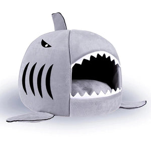 Warm Cosy Shark Pet Bed House-Enchanted peach