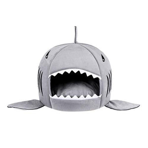 Warm Cosy Shark Pet Bed House-Enchanted peach