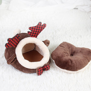 Warm Hamster Guinea Pig Bunny Mini Reindeer Koala Beds Hideout Caves-Enchanted peach