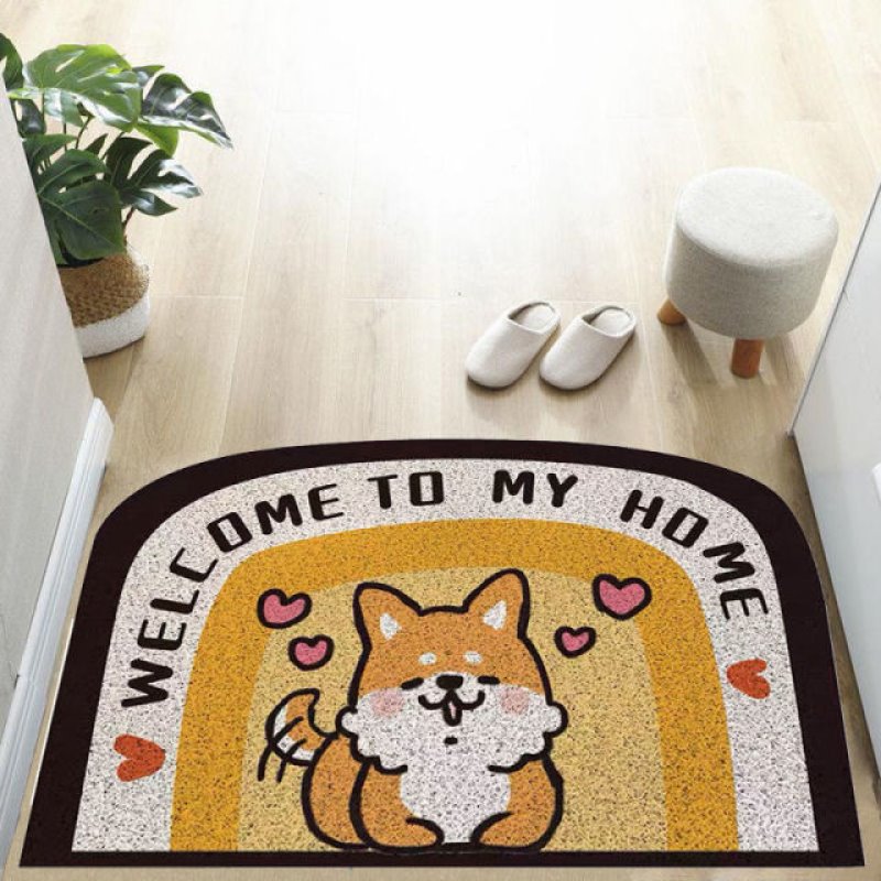 Welcome home Dog Mat-Enchanted peach