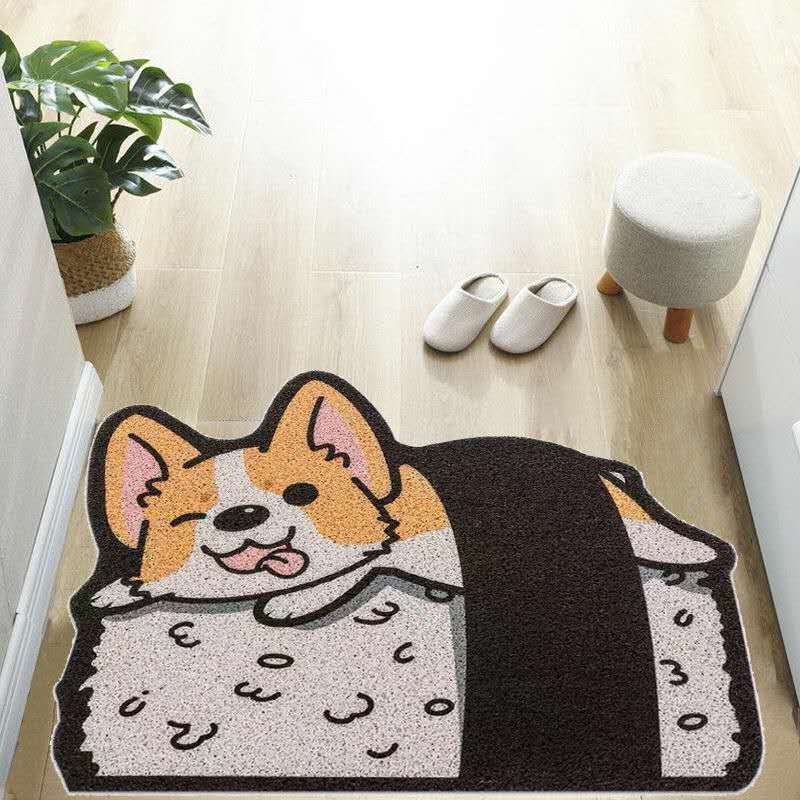 Welcome home Dog Mat-Enchanted peach