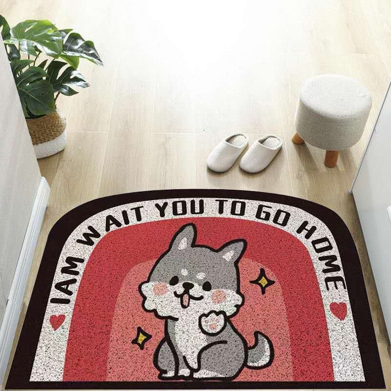 Welcome home Dog Mat-Enchanted peach