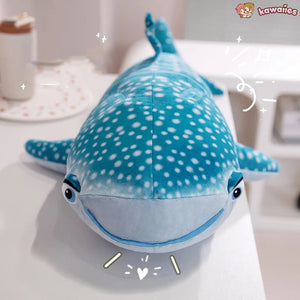 White Beluga Blue Whale Shark 75cm Plushies-Enchanted peach