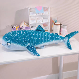 White Beluga Blue Whale Shark 75cm Plushies-Enchanted peach