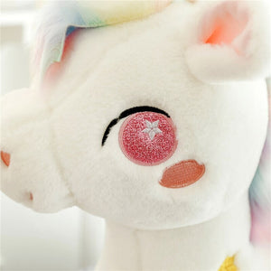 White Dreamy Unicorn Pony Plushie-Enchanted peach