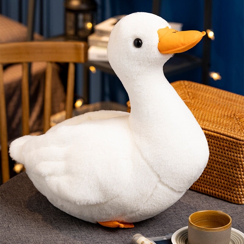 White Duck Plushie-Enchanted peach