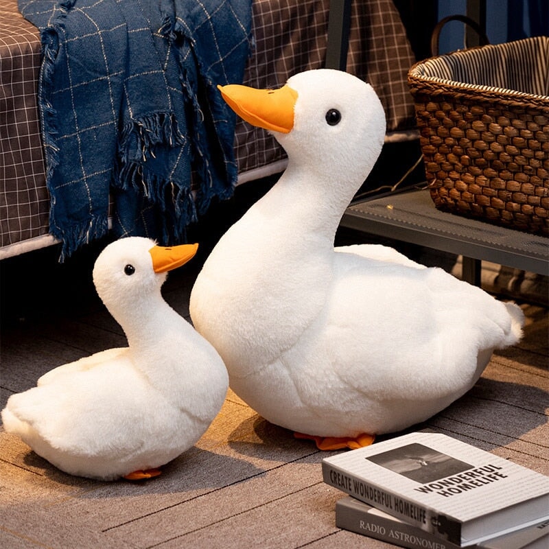 White Duck Plushie-Enchanted peach