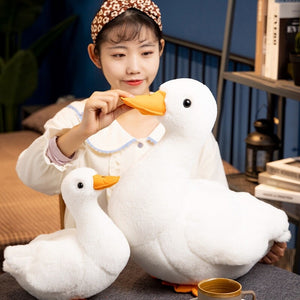 White Duck Plushie-Enchanted peach