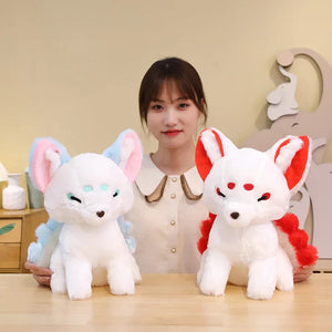 White Nine-Tailed Fox Plushies-Enchanted peach