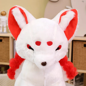 White Nine-Tailed Fox Plushies-Enchanted peach