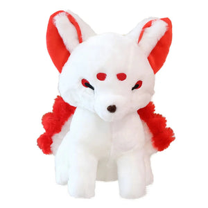 White Nine-Tailed Fox Plushies-Enchanted peach