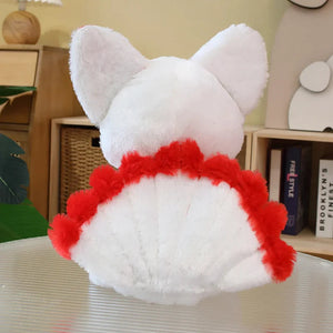 White Nine-Tailed Fox Plushies-Enchanted peach