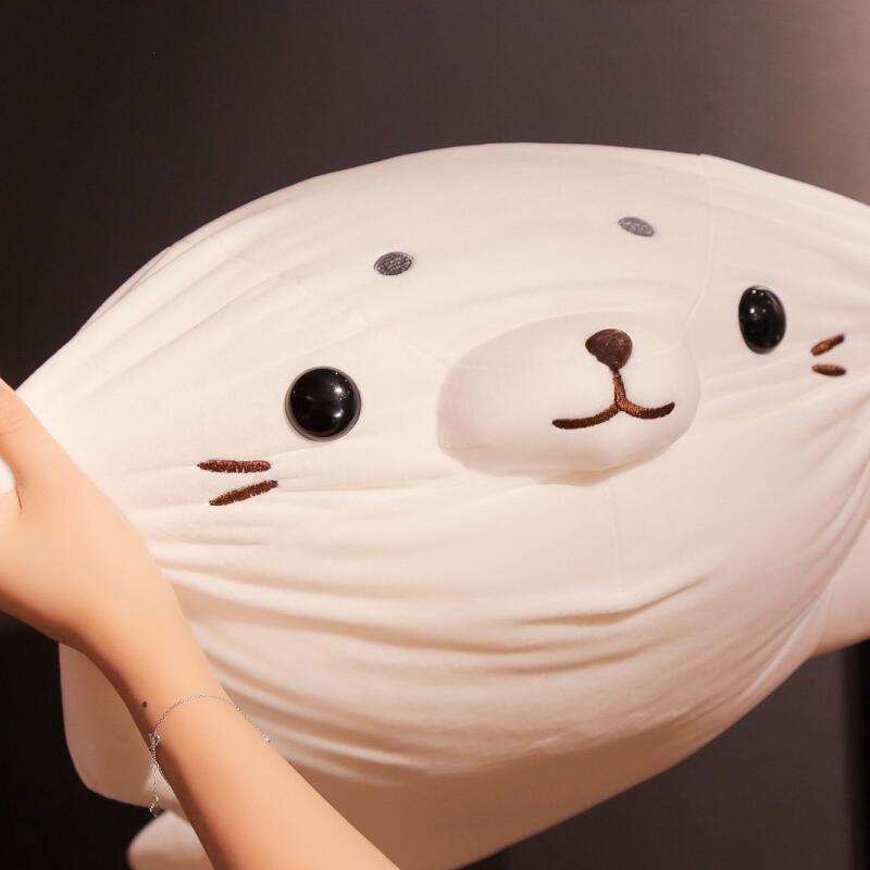 White Seal Plushies-Enchanted peach