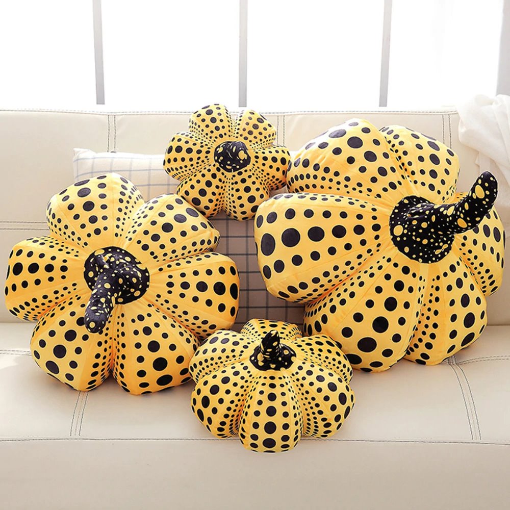 Yayoi Kusama Halloween Pumpkin Plushies-Enchanted peach