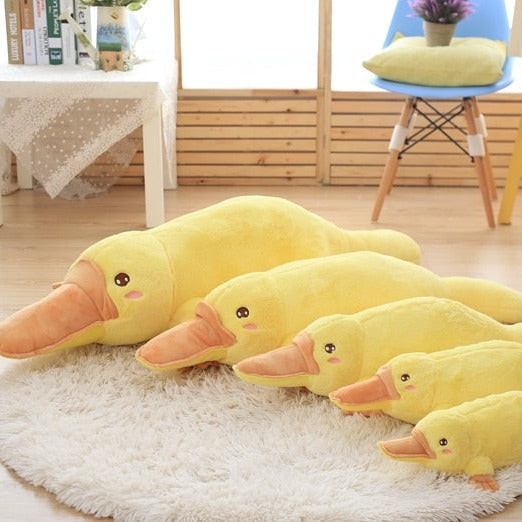 Yellow Kawaii Long Snuggly Platypus Plushie-Enchanted peach