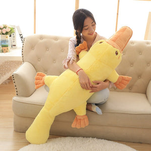 Yellow Kawaii Long Snuggly Platypus Plushie-Enchanted peach