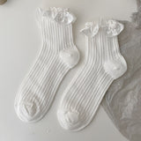Dainty White Lace Socks