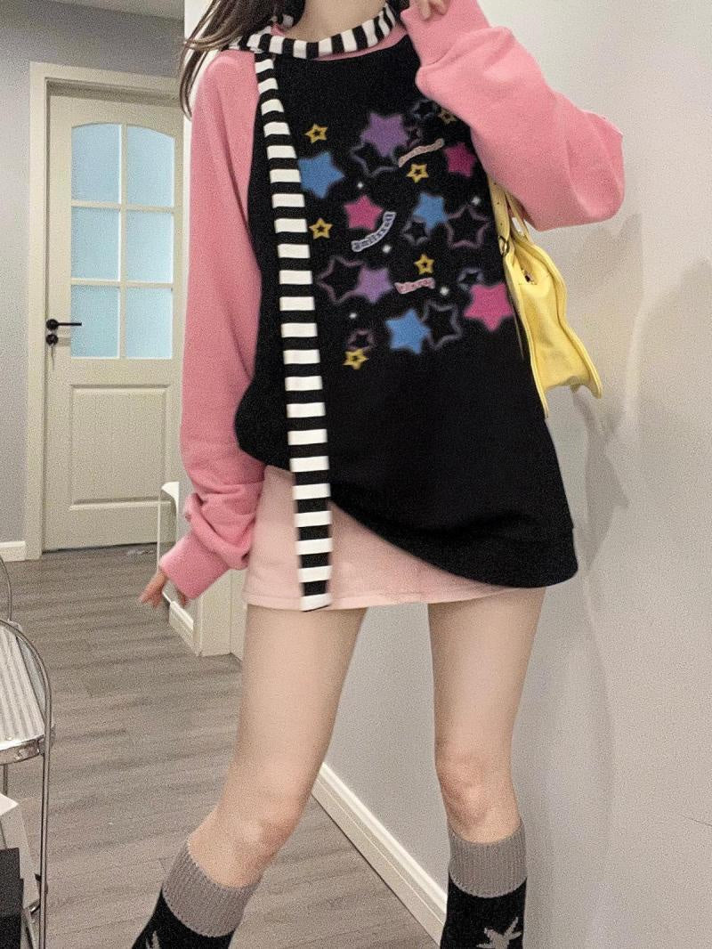 Starry Pastel Goth Sweater