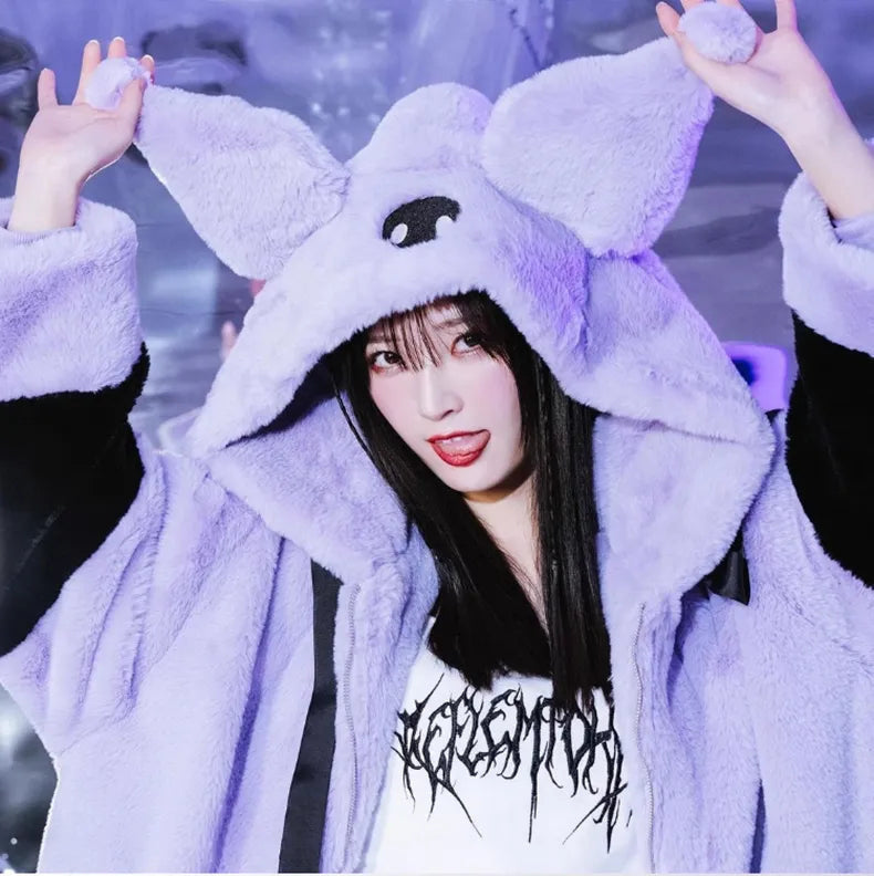 Jumbo Fluffy Kuromi Oversized Jacket