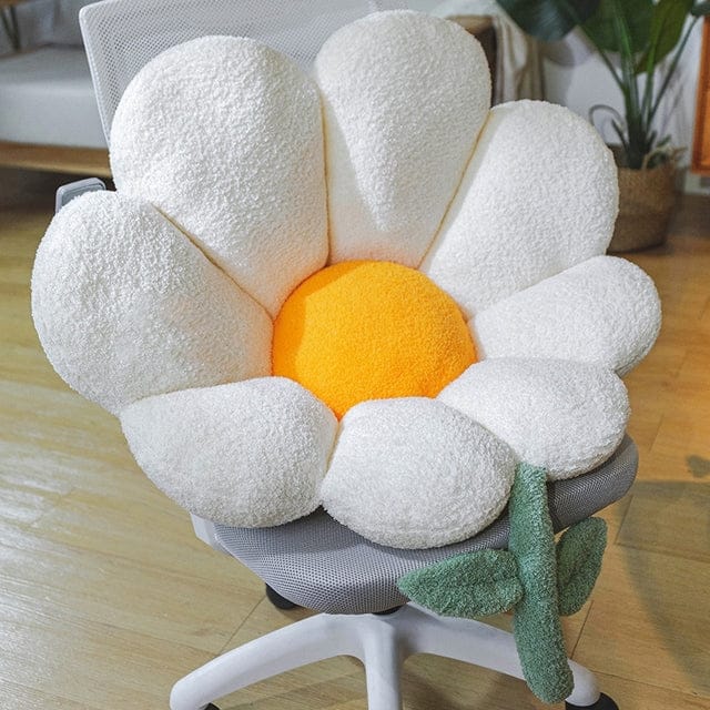 Pastel Flower Daisy Plush Chair Cushion Pillow