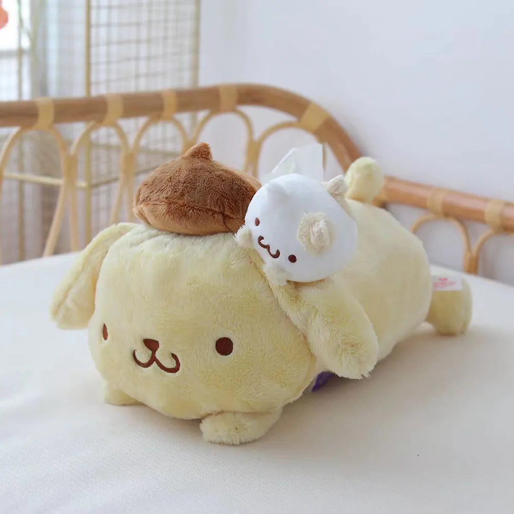 Pompom Plush Tissue Box