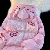 White Kitty Bomber Jacket